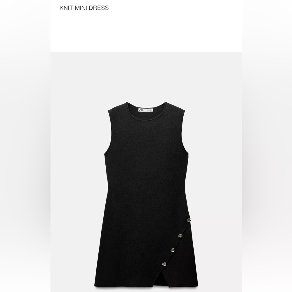 Zara Elegant Black Knit Top